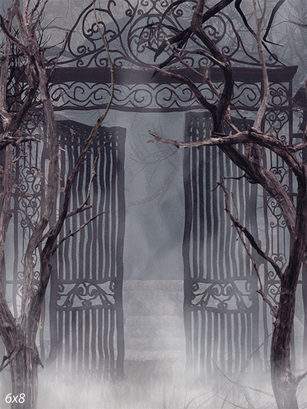 Spooky Mansion Backdrop