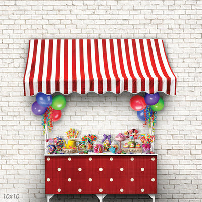 Red Candy Party Backdrop