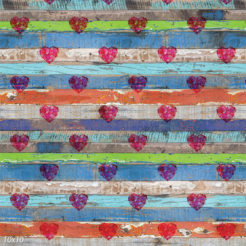 Heart Wood Valentines Day Photo Backdrop