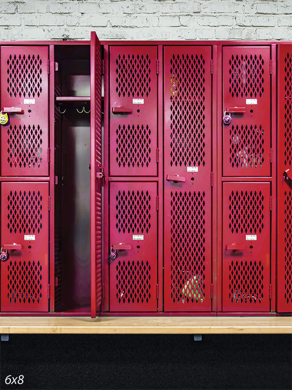 Red Locker Sports Backdrop