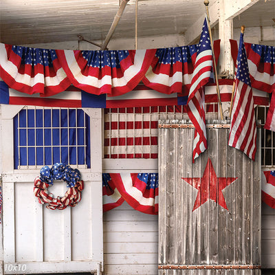 American Flag Photography Backdrop