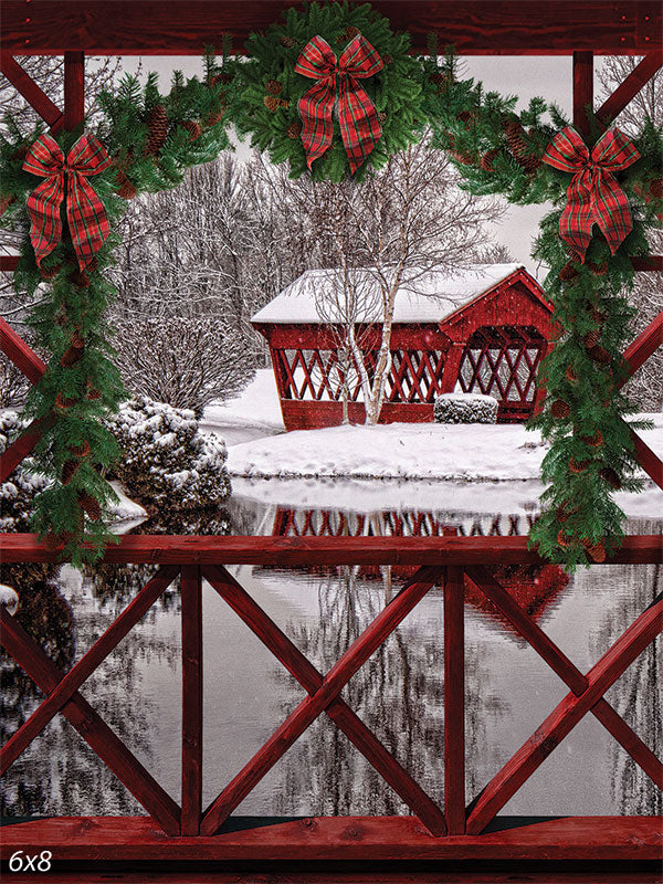 Winter Bridge Background