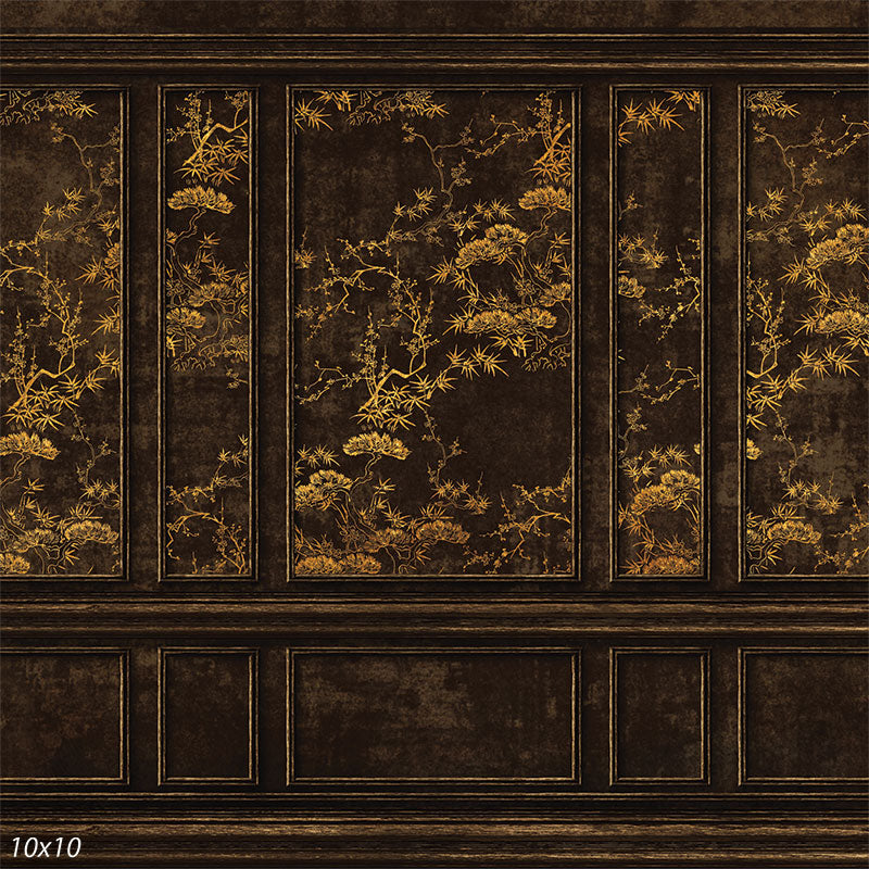 Gold Chinoiserie Photographer Backdrop
