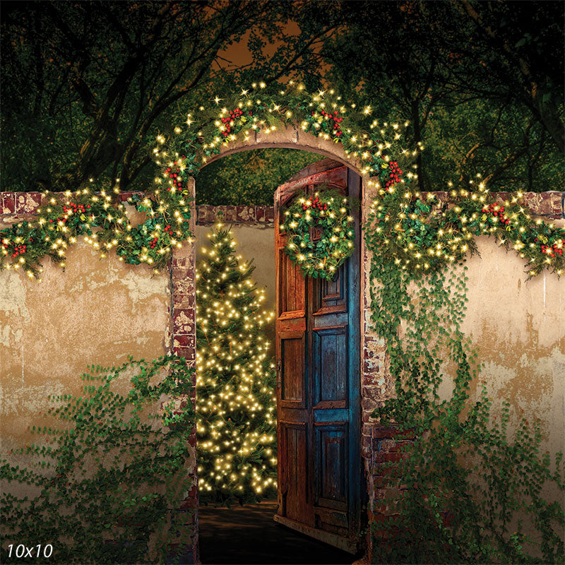 Christmas Backdrop Photography Courtyard Design