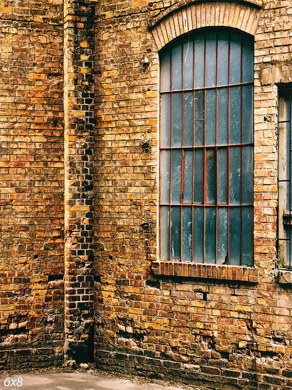 Brick Corner Windows Backdrop