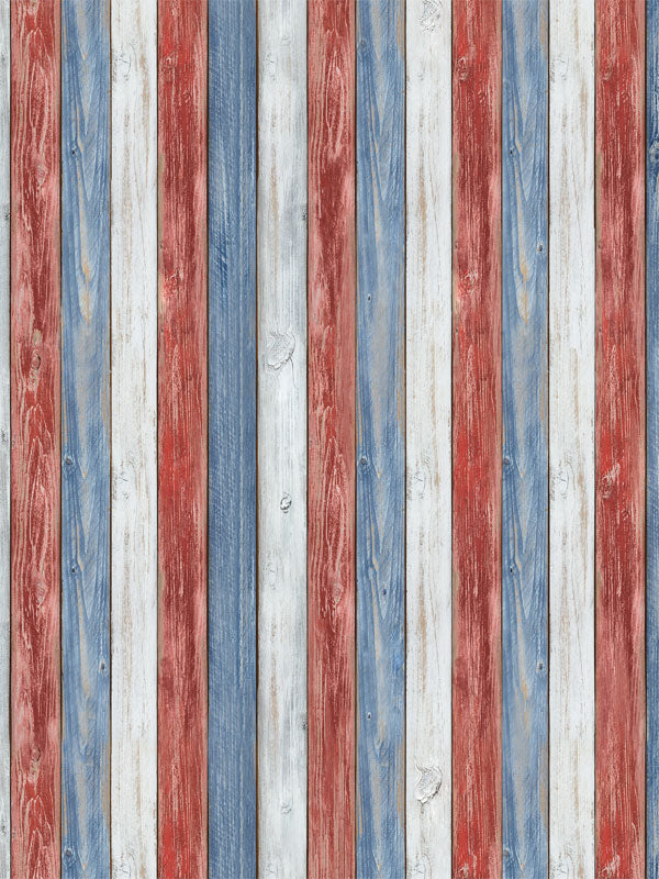 Wood  Photography Floordrop-Patriotic Planks