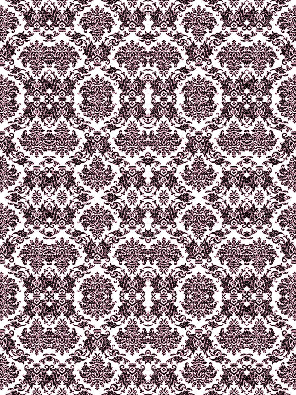 Burgundy damask pattern on an ivory background for classic studio portraits.