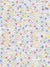 A bright kids photography backdrop featuring a white brick wall with multicolored painted handprints scattered across the surface.