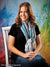 Color warp illusion in bold brush textures and directional flow.