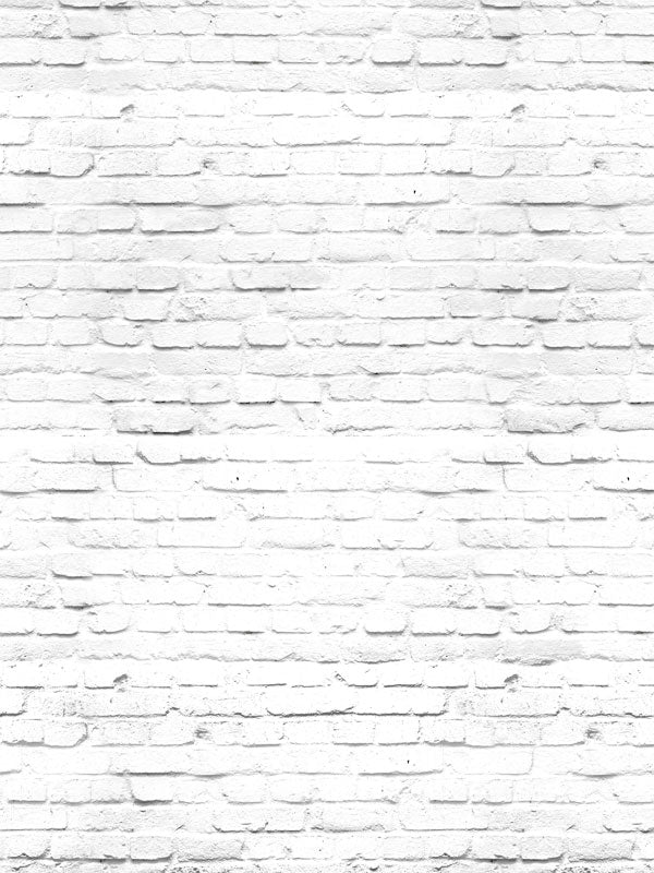 Classic White Brick Photography Backdrop - White brick photography backdrop with a clean, minimalist texture, perfect for professional use in various photoshoot settings.