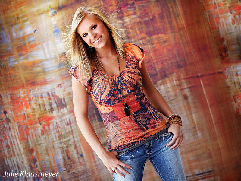 Backdrop with brushed copper texture and hints of dark shading.