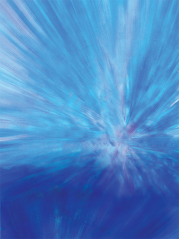 ibrant blue photography backdrop with radiant abstract burst and motion strokes.