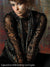 Backdrop with rich crimson and charcoal brush texture in abstract style.