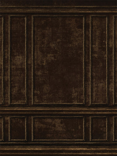 Dark Vintage Wood Panel Photography Backdrop - King Francis - A dark vintage wood panel photography backdrop with rich wood tones and intricate paneling for professional and formal photoshoots.