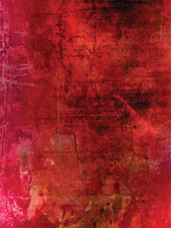 Gritty red backdrop with distressed texture, crack lines, and layered crimson tones for bold portraiture.