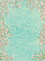 Delicate Floral Aqua & Pink Photography Backdrop - Delicate floral aqua and pink photography backdrop with blooming roses framing the edges, perfect for professional photography.