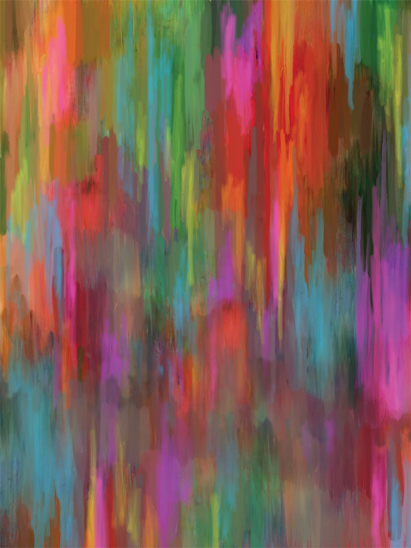 Abstract multicolor backdrop with vertical strokes of vibrant red, green, pink, and blue.