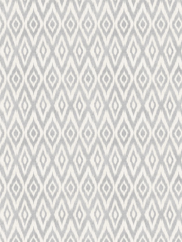 Diamond Ikat Pattern Photography Backdrop - Photography backdrop featuring a repeating grey and white diamond ikat pattern for photo shoots.