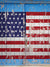 Distressed American Flag Photography Backdrop - Distressed American flag backdrop painted on weathered wood, ideal for patriotic and rustic-themed photoshoots.