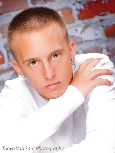 Distressed brick background ideal for fashion photo shoots.
