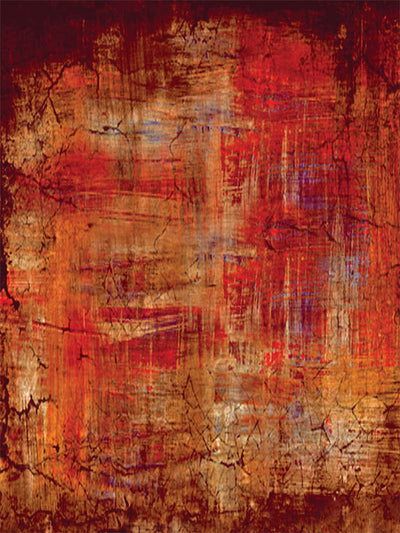Moody backdrop featuring bold earthy hues and layered abstract texture.
