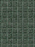 Vintage-style repeating tile pattern in deep green with raised detailing.