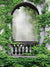 Enchanted Ivy-Covered Archway Photography Backdrop - Enchanted ivy-covered archway photography backdrop with a serene forest view.