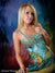 Backdrop inspired by expressive painting with a central focal glow.