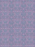 Feminine damask pattern in teal and violet on soft pink background.