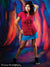 Photography backdrop with intense reds, oranges, and cool contrasts.
