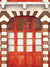 Fire Station with Rustic Red Brick Arches Photography Backdrop - Photography backdrop featuring rustic red-brick arches and stone accents, ideal for industrial and urban-themed photoshoots.