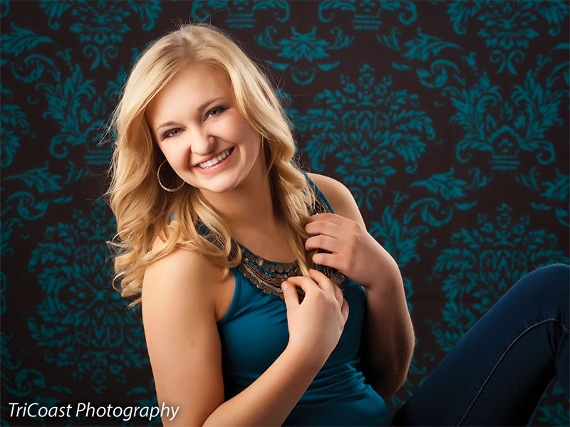 Decorative and regal pattern ideal for upscale portrait sessions.
