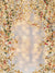 Golden Holiday Lights Photography Backdrop - Holiday-themed photography backdrop featuring golden lights and floral arrangements, perfect for festive photoshoots.