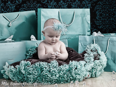 Bold teal on black damask pattern perfect for dramatic portraits.
