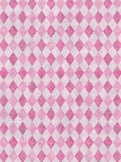 Pink and white diamond pattern photography backdrop for professional use, ideal for studio and portrait sessions.