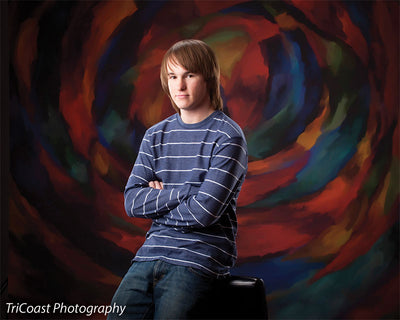 Abstract swirl backdrop with dramatic color layering and expressive movement.