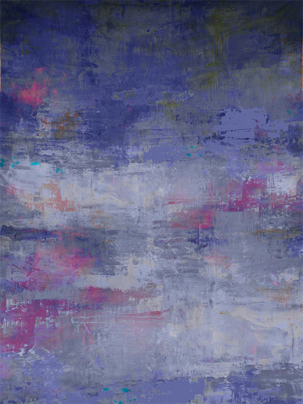 Abstract blue and purple-toned photography backdrop with artistic brushstroke textures, ideal for professional studio and portrait use.