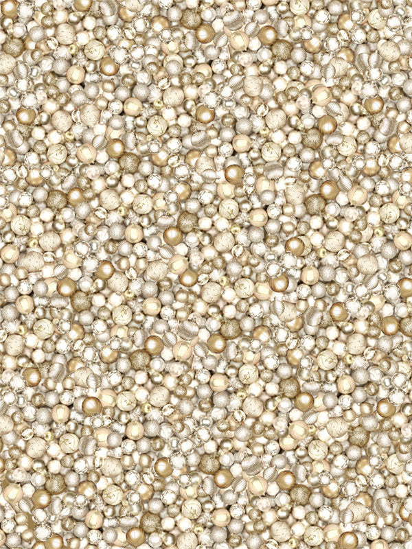 Luxe Beaded Texture Photography Backdrop - Luxurious beaded texture photography backdrop featuring cream, gold, and ivory beads for elegant portrait and product photoshoots.