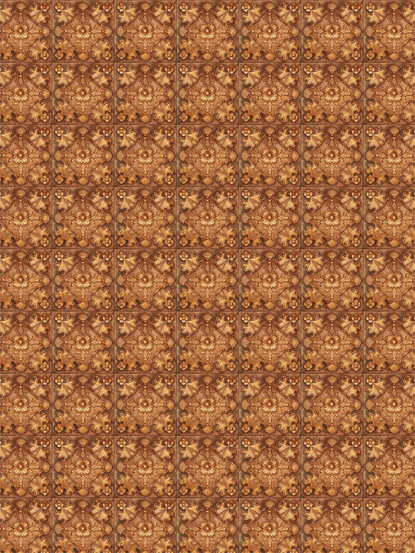 Intricate gold damask tile pattern backdrop with vintage elegance, ideal for formal portraits, senior photography, and classic school photo sessions.