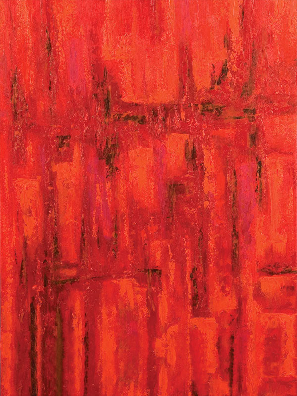 Vivid red and orange abstract backdrop with vertical brushstroke textures for high-energy photography.