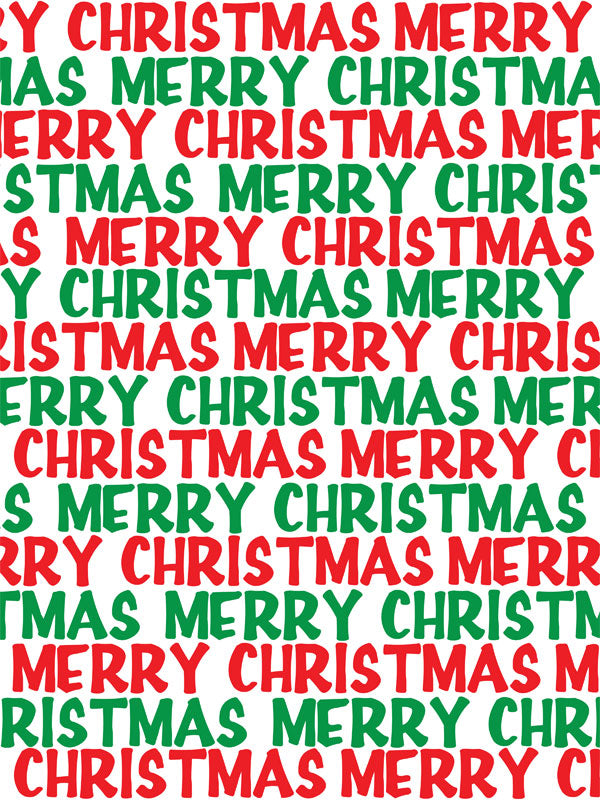 Merry Christmas Typography Photography Backdrop - Festive Merry Christmas typography photography backdrop in red and green, perfect for holiday photoshoots.