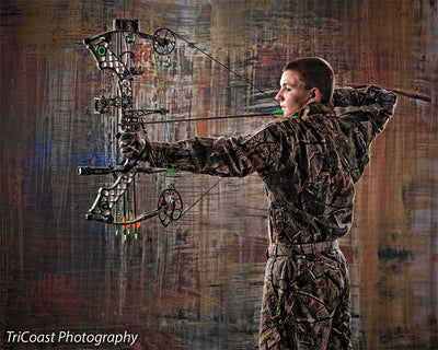 Studio grunge backdrop with multiple color washes.