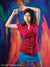 Art-inspired backdrop with dramatic gesture strokes and color contrast.