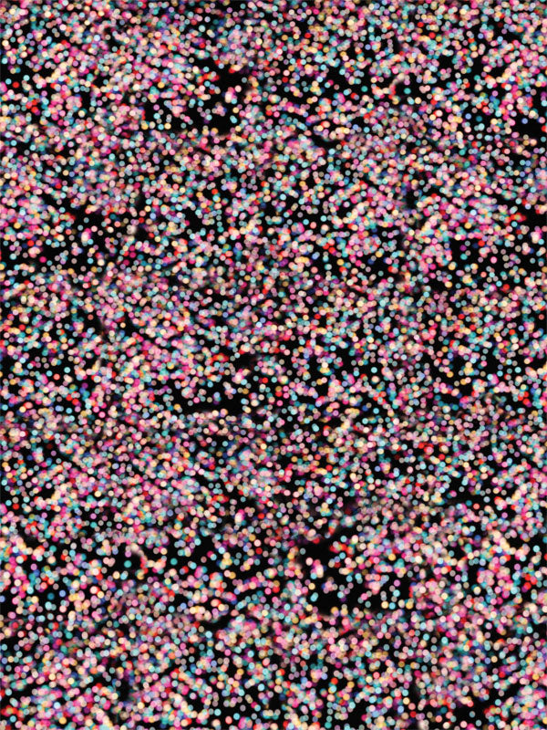 A multi-colored bokeh photography backdrop with vibrant sparkles on a dark background, ideal for professional studio use.