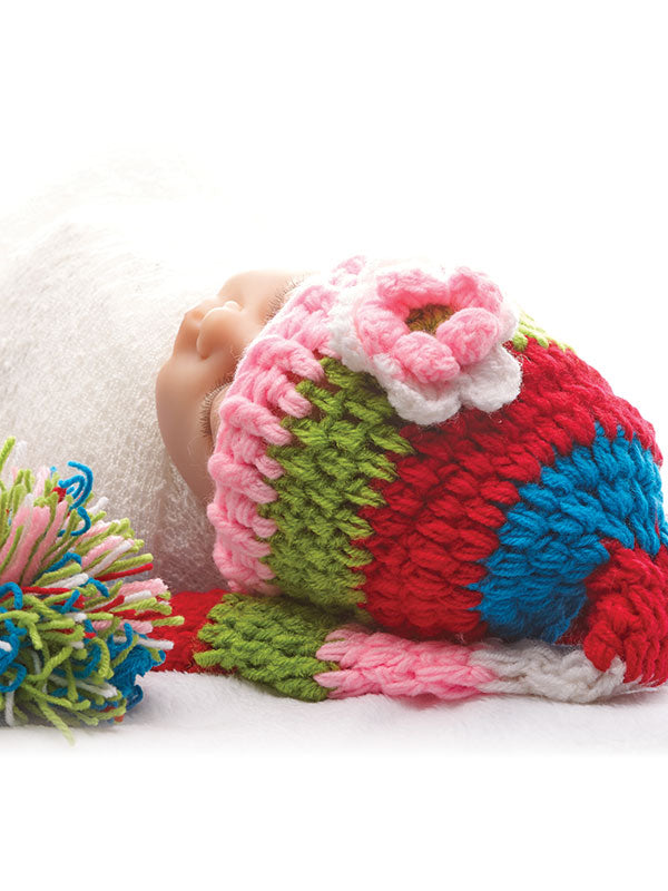 Crochet Hat & Baby Wrap Newborn Prop Kit