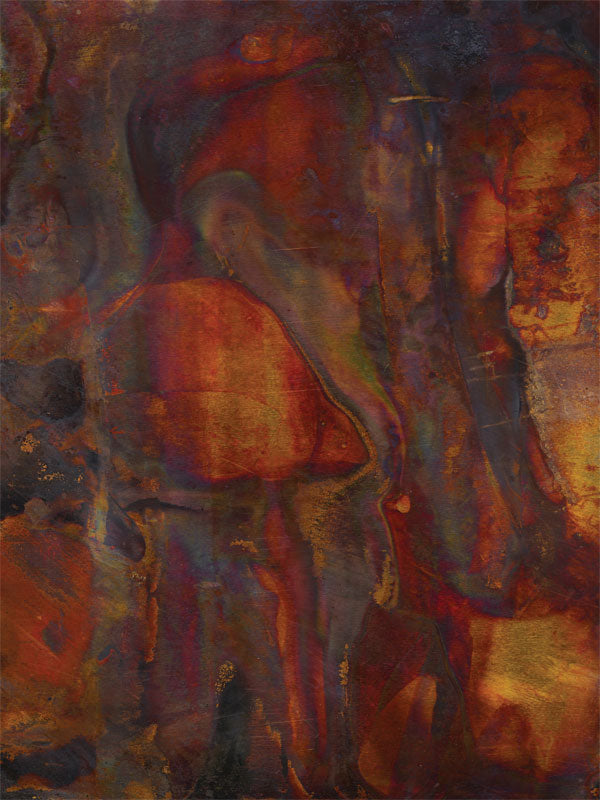 Dark, galactic-style abstract backdrop with molten reds, bronzes, and space-inspired swirls.