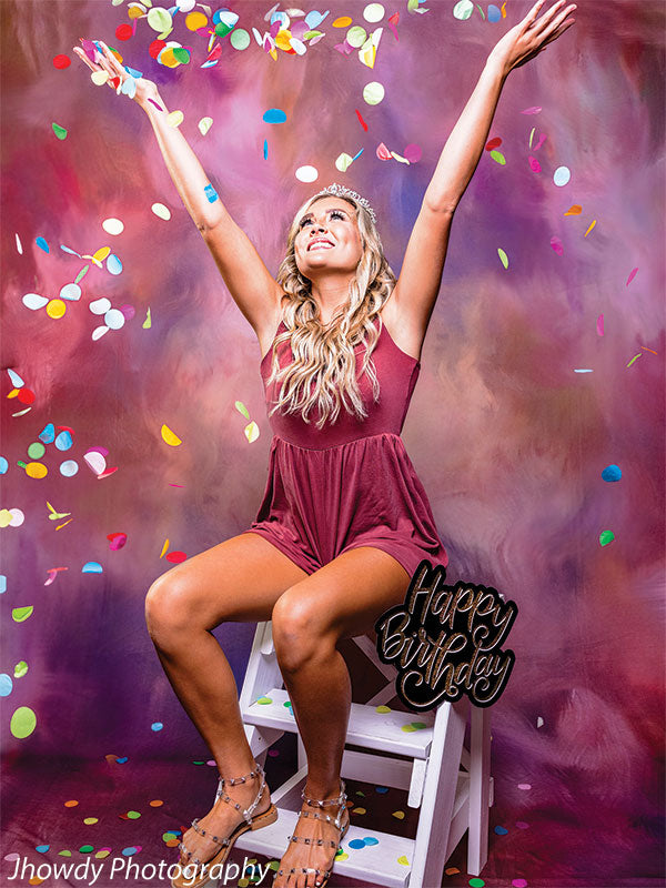 Red Dawn Hand Painted Photo Backdrop