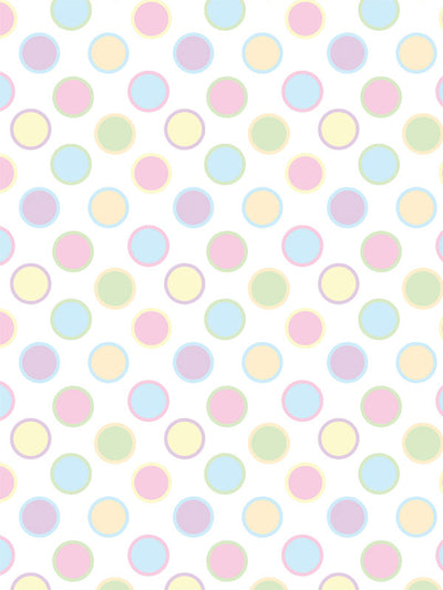 Pastel Polka Dot Photography Backdrop - A playful pastel polka dot photography backdrop, perfect for kids' photoshoots, baby showers, and birthday parties.