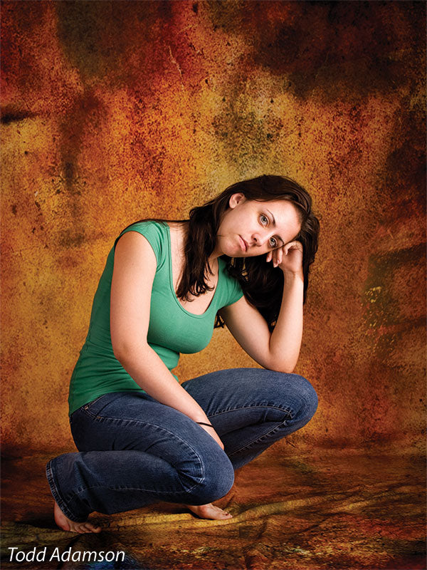 Richly textured photography backdrop evoking mood and story.