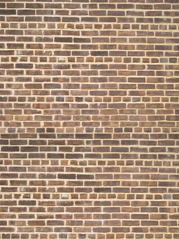 Rustic Brown Brick Photography Backdrop - High-resolution rustic brown brick wall photography backdrop, perfect for photoshoots with an industrial or urban theme.